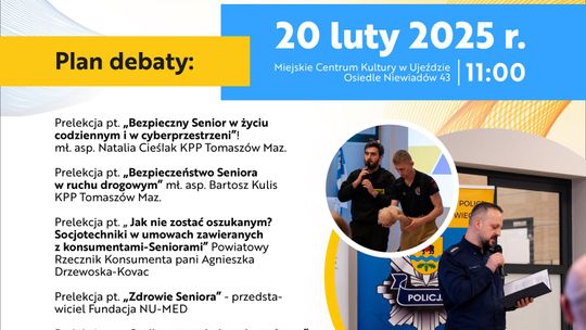 Ujazd zaprasza na debatę społeczną „Bezpieczny Senior” –