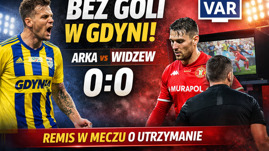 VAR i niewiele emocji. Arka – Widzew 0:0 w meczu drużyn z dołu tabeli