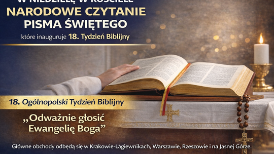 W niedzielę w Kościele Narodowe Czytanie Pisma Świętego, które inauguruje 18. Tydzień Biblijny