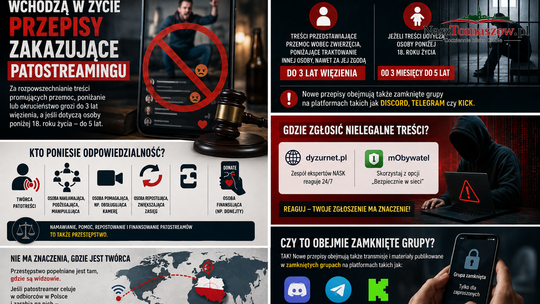 W niedzielę wchodzą w życie przepisy zakazujące patostreamingu