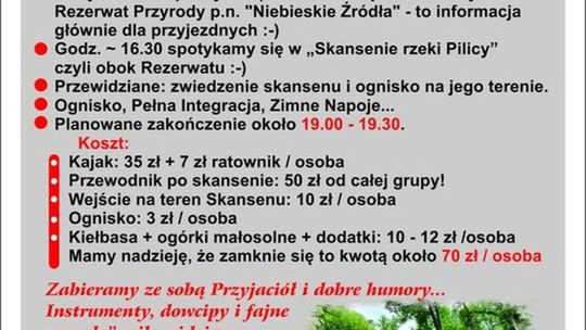 W sobotę I Spływ Kajakowy „Dla zakochanych w Pilicy”