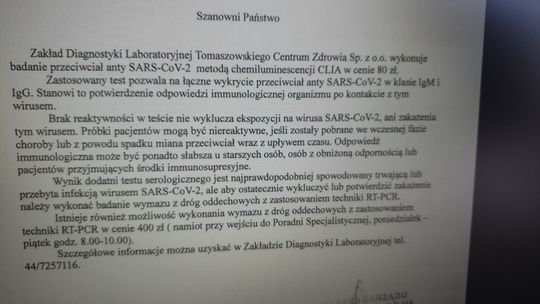 W TCZ możesz się przebadać i sprawdzić czy nie masz koronawirusa
