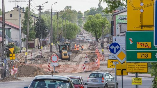 Warszawska i Mościckiego równolegle