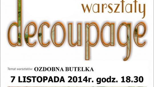 WARSZTATY DECOUPAGE W DOK