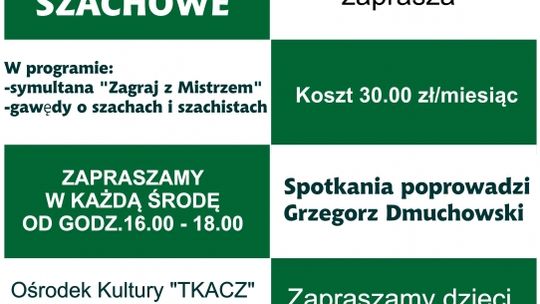 Warsztaty szachowe w Tkaczu