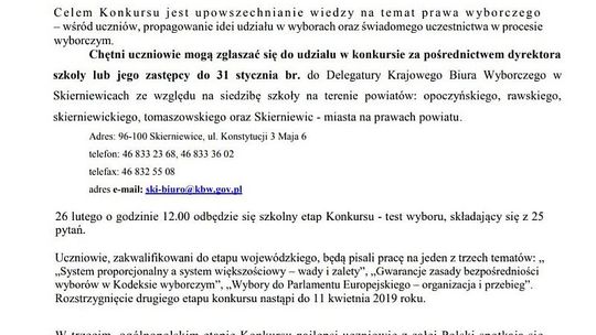 Weź udział w III edycji Ogólnopolskiego Konkursu o rawie Wyborczym