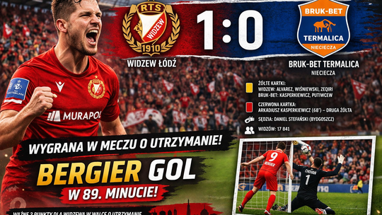 Widzew Łódź wygrywa w meczu o życie