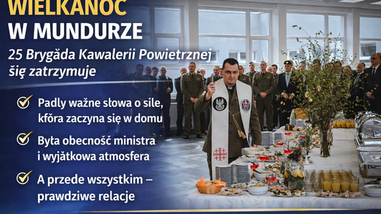 Wielkanoc w mundurze. Wyjątkowe spotkanie żołnierzy 25 Brygady Kawalerii Powietrznej