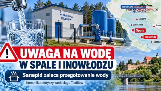 Woda w Spale i Inowłodzu tylko po przegotowaniu. Sanepid ostrzega mieszkańców i turystów