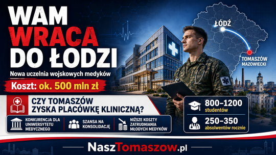 Wojskowa Akademia Medyczna wraca do Łodzi. Czy Tomaszów Mazowiecki może zyskać kliniczne zaplecze?