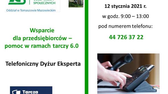 Wsparcie z ZUS dla przedsiębiorców w ramach Tarczy 6.0 – telefoniczny dyżur eksperta