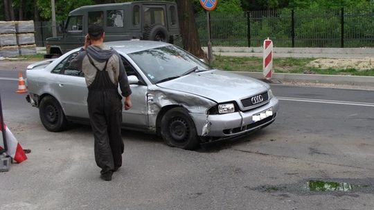 Wypadek obok jednostki