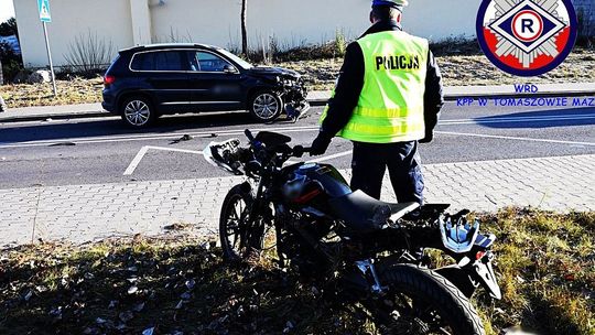 Wypadek z udziałem motorowerzysty w Wygodzie