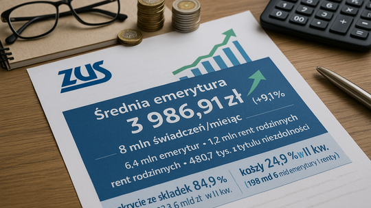 Wzrasta średnia emerytura wypłacana przez ZUS