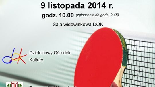 XII INDYWIDUALNY TURNIEJ TENISA STOŁOWEGO Z OKAZJI ŚWIĘTA NIEPODLEGŁOŚCI O PUCHAR ZARZĄDU MIEJSKIEGO TKKF  W TOMASZOWIE MAZOWIECKIM