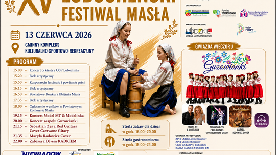 XV Lubocheński Festiwal Masła. Muzyka, konkurs i regionalne smaki wracają do Lubochni