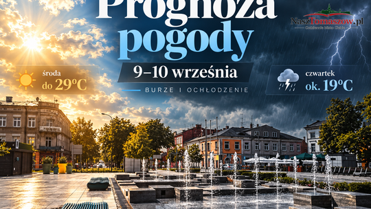 Z 29 do 19 stopni. Tomaszów czeka pogodowy zwrot