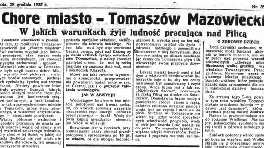 Z pożółkłych stron gazet: Chore miasto - Tomaszów Mazowiecki. W jakich warunkach żyje ludność pracująca nad Pilicą 