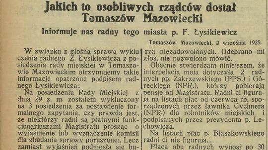Z pożółkłych stron gazet. Radni zawsze zaradni
