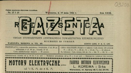 Z pożółkłych stron gazet: rzemieślnicza kronika prowincjonalna