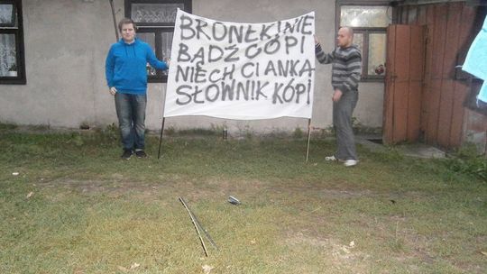 Z transparentem na Dożynki