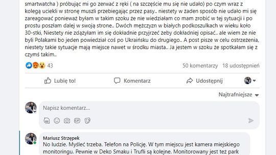 Zaatakował kobietę w biały dzień. Szybko został zatrzymany