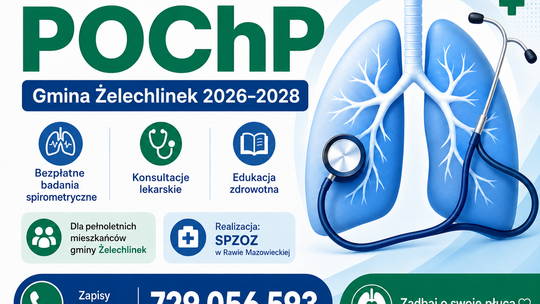 Zadbaj o swoje płuca. W gminie Żelechlinek rusza program profilaktyki POChP