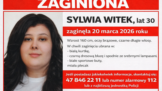 Zaginęła 30-letnia Sylwia Witek. Policja prowadzi poszukiwania
