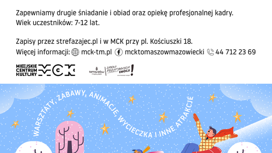Zapisz się na ferie zimowe z Miejskim Centrum Kultury!