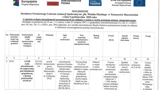 Zapraszamy do udziału w przetargu