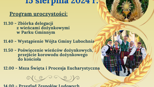 Zapraszamy na gminne dożynki w Lubochni