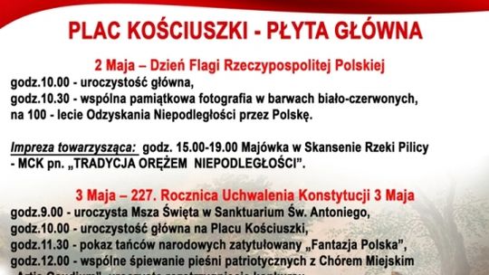 Zapraszamy na uroczystości patriotyczne w Tomaszowie...