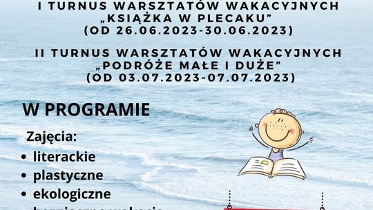 Zapraszamy na wakacyjne warsztaty biblioteczne