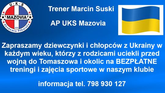 Zapraszamy na zajęcia sportowe.