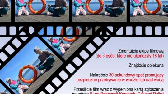 Zaproszenie do udziału w konkursie "Filmowy przeWODNIK" w ramach inicjatywy "Kręci mnie bezpieczeństwo nad wodą"