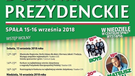 Zaproszenie na Dożynki Prezydenckie Spała 2018