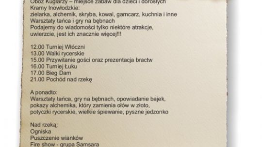 Zaproszenie na I Jarmark Średniowieczny na zamku Kazimierza Wielkiego w Inowłodzu
