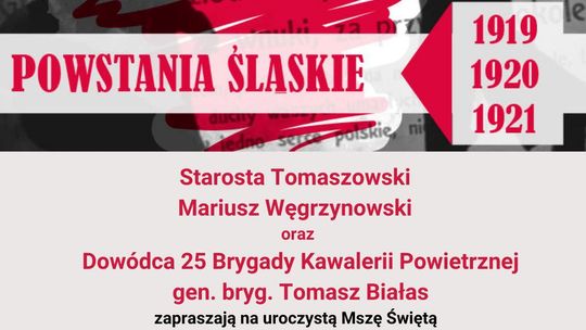 Zaproszenie na obchody Narodowego Dnia Powstań Śląskich