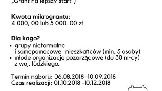 Zaproszenie na spotkanie informacyjne "Jedyny taki mikro grant"