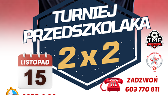 ZAPROSZENIE NA TURNIEJ PIŁKARSKI PRZEDSZKOLAKÓW!