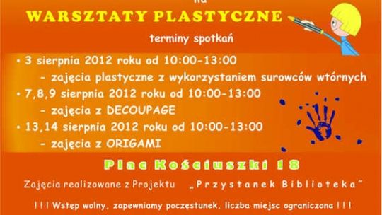 Zaproszenie na warsztaty plastyczne