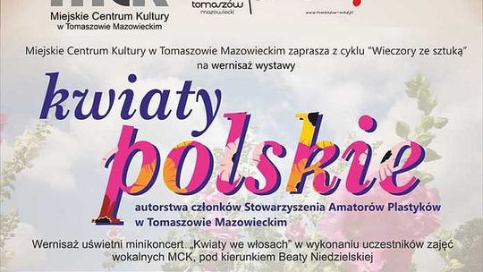 Zaproszenie na wernisaż wystawy "Kwiaty polskie"