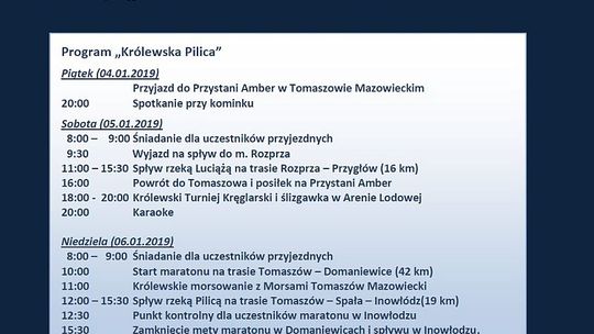 Zaproszenie na XI Noworoczny Spływ Kajakowy rzeką Pilicą