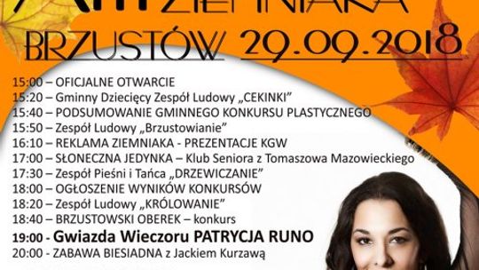 Zaproszenie na XIII Powiatowe Święto Ziemniaka w Brzustowie