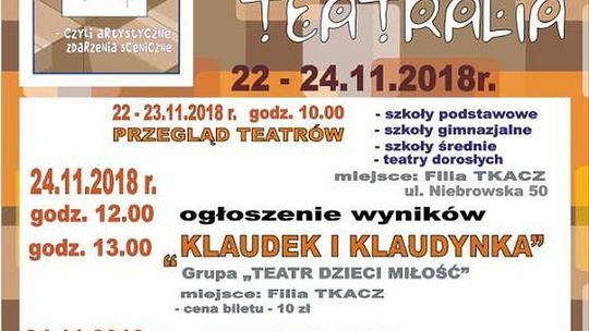 Zaproszenie na XIII Tomaszowskie Teatralia 2018