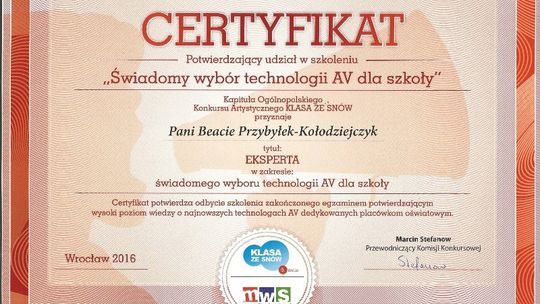 Zespół Szkolno-Przedszkolny nr 2 w Tomaszowie Mazowieckim „zorientowany technologicznie”