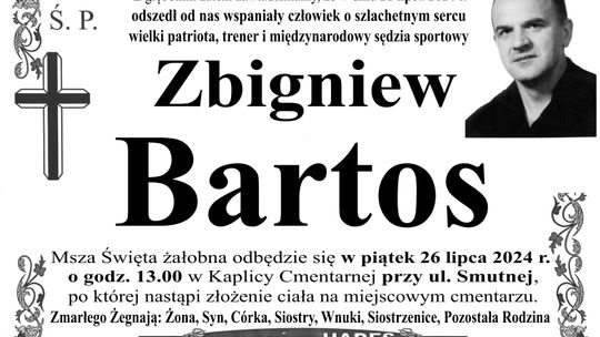 Zmarł Zbigniew Bartos