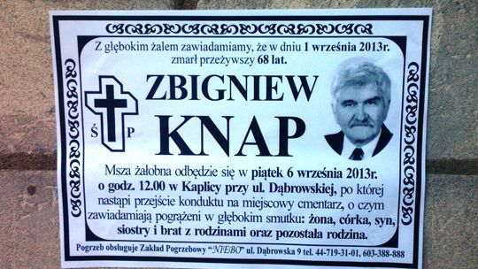 Zmarł Zbigniew Knap