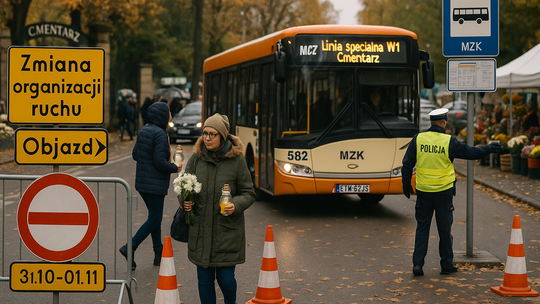 Zmiana organizacji ruchu przy cmentarzach i dodatkowe linie MZK we Wszystkich Świętych