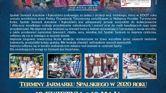 Znamy już terminy tegorocznych Jarmarków Spalskich